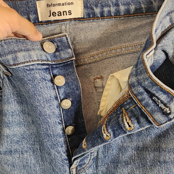 Reformation Juliet High Waist Straight Jean in Malta Wash | Size 29 - Picture 7 of 9